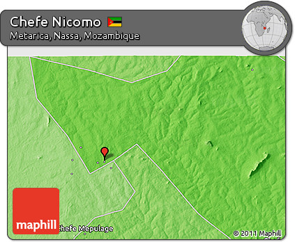 Political 3D Map of Chefe Nicomo