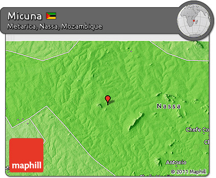 Political 3D Map of Micuna