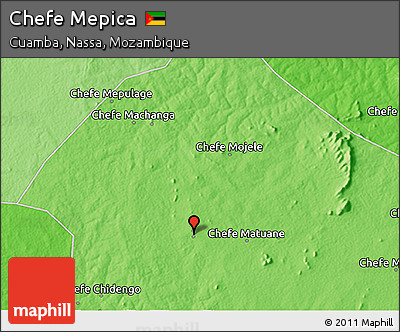 Political 3D Map of Chefe Mepica