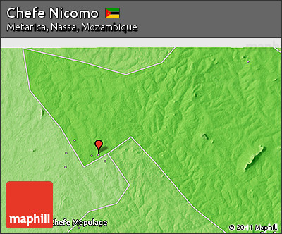 Political 3D Map of Chefe Nicomo