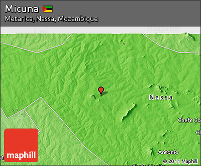 Political 3D Map of Micuna