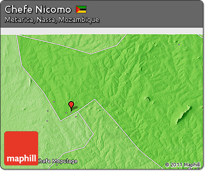 Political 3D Map of Chefe Nicomo