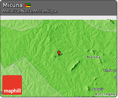 Political 3D Map of Micuna
