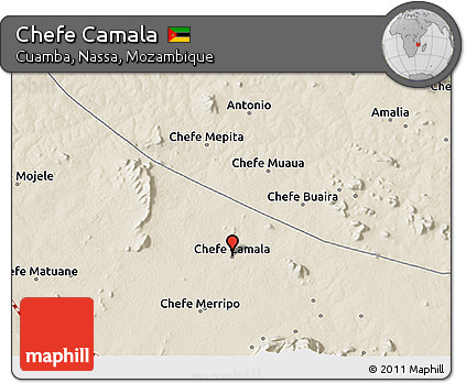Shaded Relief 3D Map of Chefe Camala
