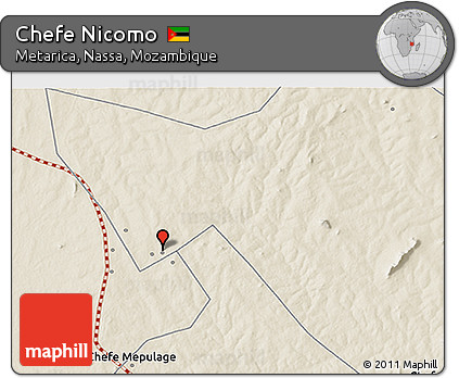 Shaded Relief 3D Map of Chefe Nicomo