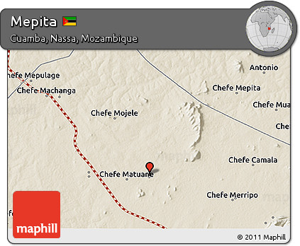 Shaded Relief 3D Map of Mepita