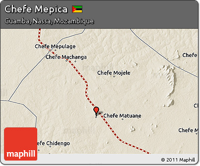 Shaded Relief 3D Map of Chefe Mepica