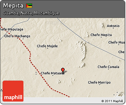 Shaded Relief 3D Map of Mepita