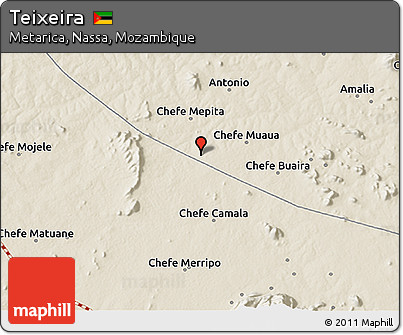 Shaded Relief 3D Map of Teixeira