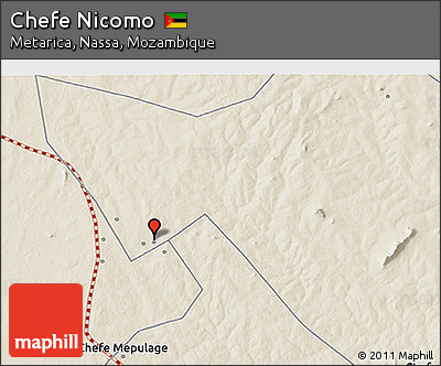Shaded Relief 3D Map of Chefe Nicomo