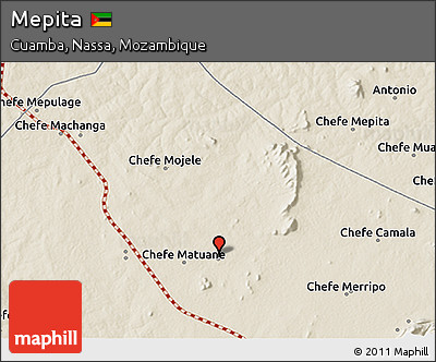 Shaded Relief 3D Map of Mepita