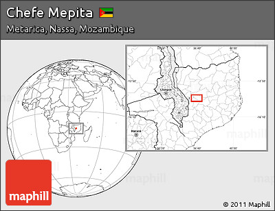 Blank Location Map of Chefe Mepita