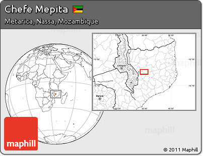 Blank Location Map of Chefe Mepita