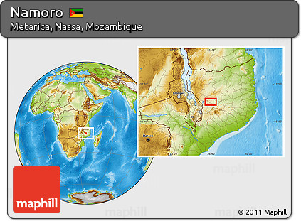 Physical Location Map of Namoro