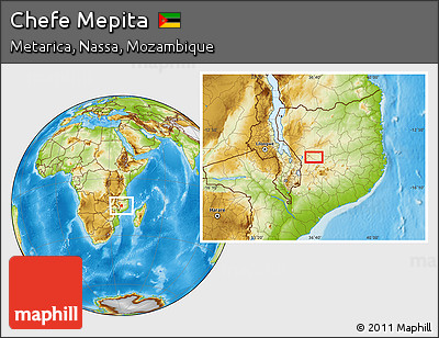 Physical Location Map of Chefe Mepita