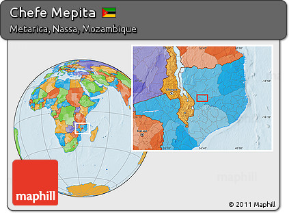 Political Location Map of Chefe Mepita