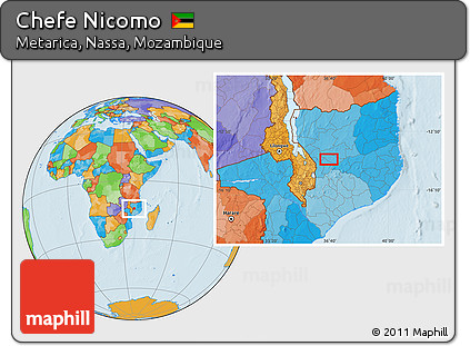 Political Location Map of Chefe Nicomo