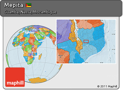 Political Location Map of Mepita