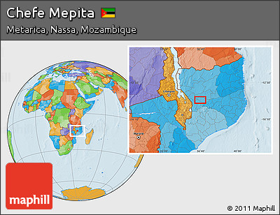 Political Location Map of Chefe Mepita
