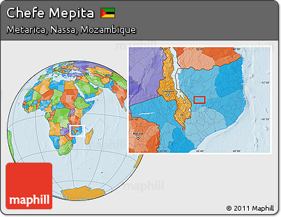 Political Location Map of Chefe Mepita