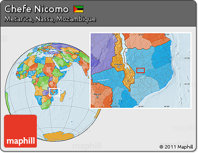 Political Location Map of Chefe Nicomo