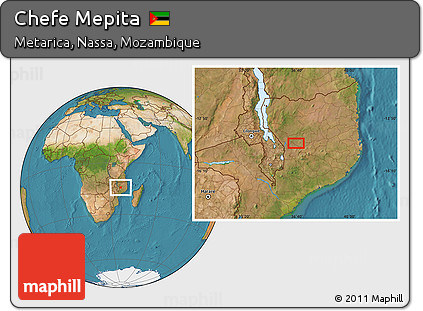 Satellite Location Map of Chefe Mepita