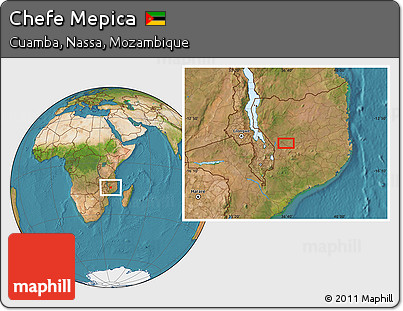 Satellite Location Map of Chefe Mepica