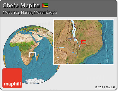 Satellite Location Map of Chefe Mepita