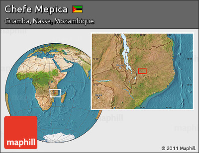 Satellite Location Map of Chefe Mepica