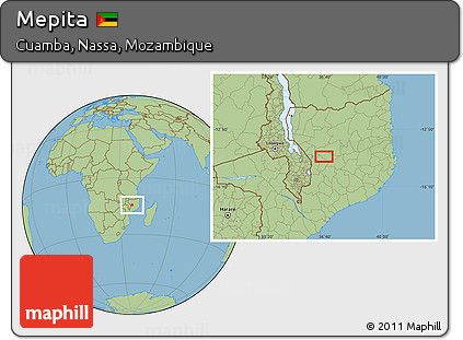 Savanna Style Location Map of Mepita