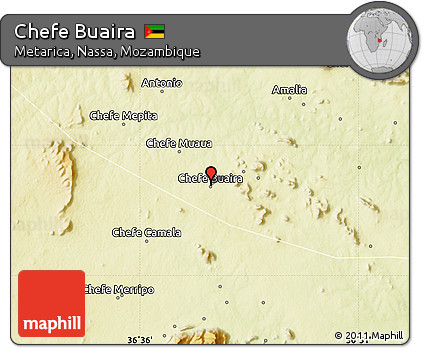 Physical Map of Chefe Buaira
