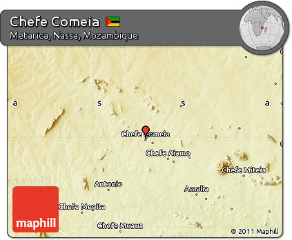 Physical Map of Chefe Comeia