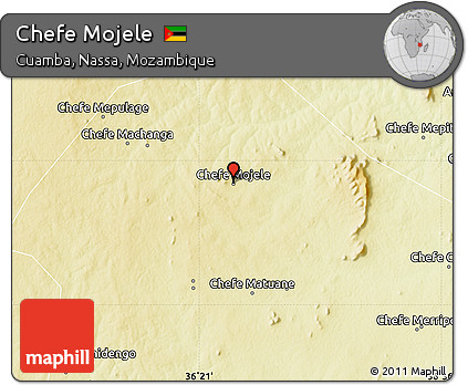 Physical Map of Chefe Mojele