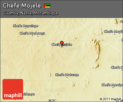 Physical Map of Chefe Mojele