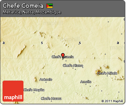 Physical Map of Chefe Comeia