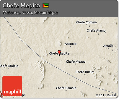 Shaded Relief Map of Chefe Mepita