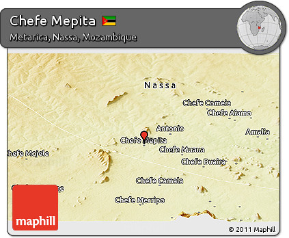 Physical Panoramic Map of Chefe Mepita