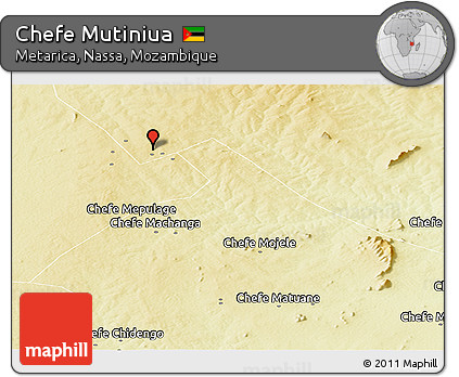 Physical Panoramic Map of Chefe Mutiniua