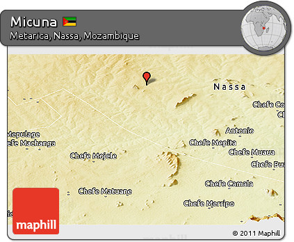 Physical Panoramic Map of Micuna