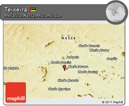 Physical Panoramic Map of Teixeira