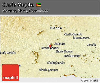 Physical Panoramic Map of Chefe Mepita