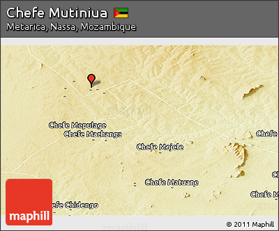 Physical Panoramic Map of Chefe Mutiniua
