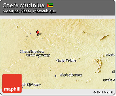 Physical Panoramic Map of Chefe Mutiniua