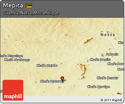 Physical Panoramic Map of Mepita