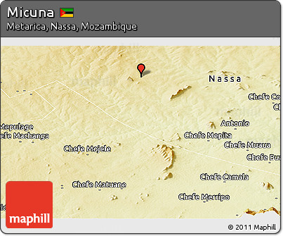 Physical Panoramic Map of Micuna