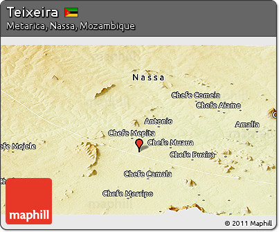 Physical Panoramic Map of Teixeira
