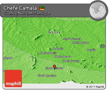 Political Panoramic Map of Chefe Camala