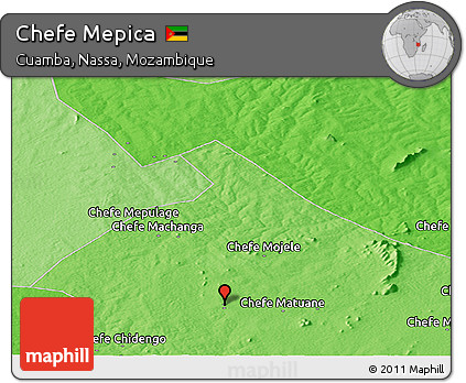 Political Panoramic Map of Chefe Mepica
