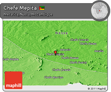 Political Panoramic Map of Chefe Mepita