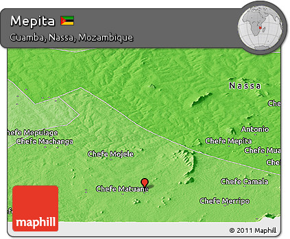 Political Panoramic Map of Mepita